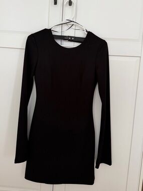 Zara Black Long-Sleeve Dress